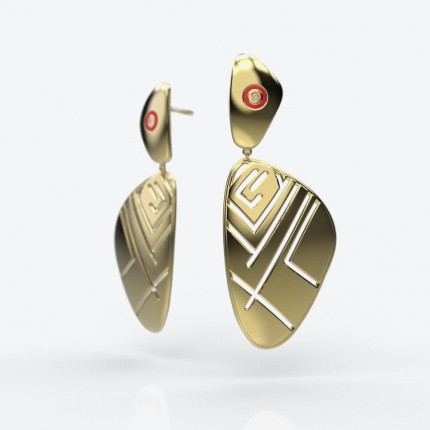 Ticuna gold earrings